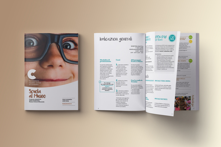 Realizzazione grafica Copertina e interno brochure didattica 2018